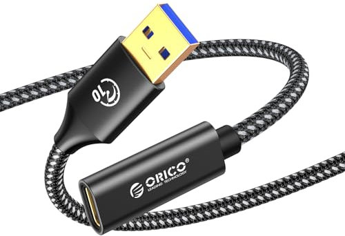 ORICO USB C Buchse auf USB 3.0 Stecker USB A auf 10Gbps USB3.2 Gen 2 Adapter Kabel, USB A auf USB C Buchse für USB 3.2 Gen1/USB3.1 Gen2 Kompatibel mit Typ-C Handy, Laptop, iPad 1M
