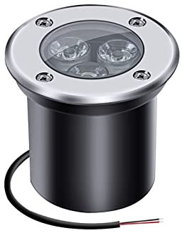 AHOTSUK Spot Encastrable Exterieur 3W IP67 Spot Led Encastrable Exterieur Rond 300 Lumen Spot Exterieur Led Encastrable 3000K Spot Terrasse Exterieur Encastrable Pour Terrasse Jardin Chemin 12V 24V
