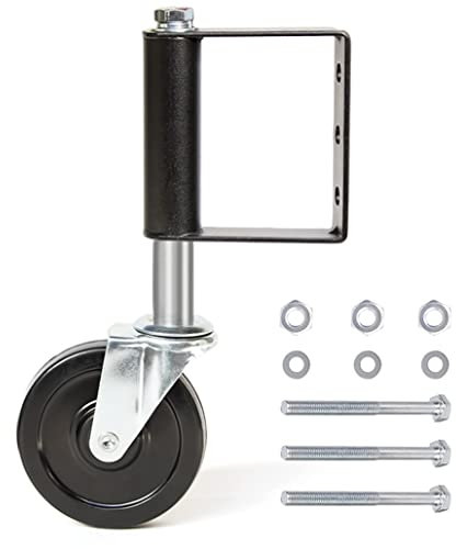 4 Inch Heavy Duty Spring Loaded Gate Caster Wheels, 100KG Load Capacity per Wheel, Pack of 1