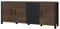 Lomadox Wohn-/Esszimmer Sideboard in Okapi Walnuss Nb. mit schwarz supermatt, B/H/T ca. 192/79/43 cm