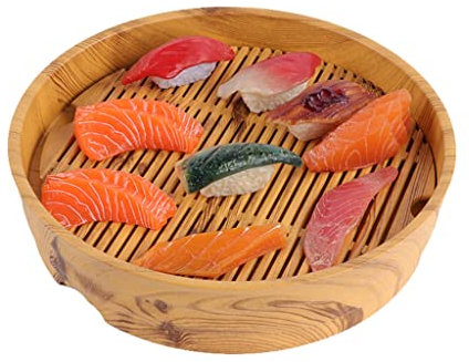 Molekularküche Trockeneis Teller Sashimi-Sushi-Teller Restaurant-Tabletts Runde Form Servierplatte Leichte Reinigung Abnehmbar ( Size : Diameter:46.2cm )