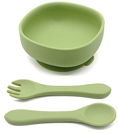 Gubby Gups® Rutschfeste Baby Breischale mit Saugnapf - BPA-freie Bowl Schüssel für Babynahrung, Baby Schüssel Set mit Saugnapf Teller Set, Geschirrset kinder, Mikrowellengeschirr