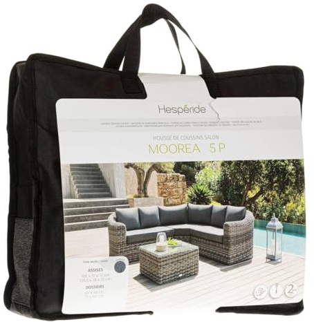 Hespéride - Kissenbezug für 5-Sitzplatz-Salon Mooréa Terre d'ombre - Schatten