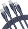 VOLTME USB C Kabel 100W, 2 Stück Schnellladekabel USB C auf USB C, PD3.0 Nylon Ladekabel 1,80m lang Kompatibel mit iPhone 16 Pro Max 15 16e iPad MacBook Galaxy S24 Ultra Huawei Pixel Switch, Blau