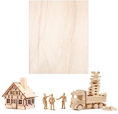 3mm Plywood A2 Basswood Board 59 x 42cm / 23.2 x 16.5in, Unfinished DIY Blank Sheets for Wood Craft, Rectangle Wooden for Painting, Engraving, Art, Home Decor