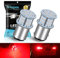 Alopee Ampoule Led P21/5W 1157 BAY15D Rouge Double Fonction - 54 SMD 2016 (12V-24V) 1016 1034 7528 2057 2357 pour Ampoule Led Feu Stop et Position - Lot de 2 Pièces