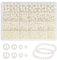 FIHODONE 2300 Stück Perlen zum Auffädeln, 4/6/8/10mm Beige Weiße Perlen set für Armbänder, Kunstperle Süßwasserperlen zum Auffädeln, für Perlenkette Hochzeit Dekoration Vasenfüller