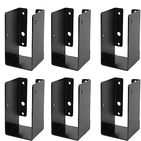 TSSS 6 PCS 50 x 94 mm Concealed-Flange Light Joist Hanger, Face Fix Folded Joist Hangers Timber, 14 Gauge