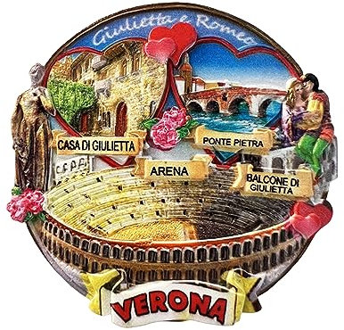 Verona Italien Kühlschrankmagnet Touristen-Souristen-Souvenir Kühlschrank-Dekoration 3D-Magnetaufkleber Bastelsammlung