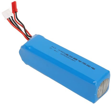 Fussbudget Batterie au Lithium pour Télécommande D'émetteur RC, Batterie LiPo de Remplacement 7.4V 3000mAh pour FRSKY X9D Plus