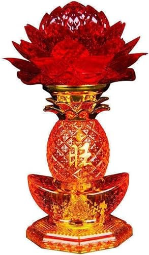 Lotusförmige Kerzenhalter, buddhistische Kerzenstä Trompete Wangcai Lotuslampe LED Gott des Reichtums Lampe Lotuslampe Buddha Lampe Lampe Ewige Lampe Bodhisattva Lampe Lampe Gott des Reichtums LED Lam