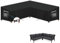 SIMPHAUS Abdeckung für Gartenmöbel V-Form Loungabdeckung Outdoor Sofa Abdeckung Abdeckplane Gartenlounge Abdeckung Loungemöbel Wasserdicht Anti UV 420D Oxford Gewebe 255x255x90x80/60cm