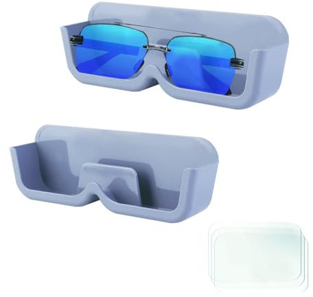 YEYONG Brillenhalter Wand Brillenaufbewahrung 2 Stück Brillenablage Sonnenbrillen Aufbewahrung Organizer Wandmontage zum Aufhängen der Brille Sonnenbrillen (Grau)