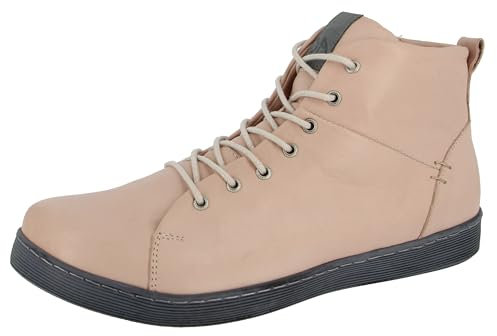 Andrea Conti Baskets Montantes pour Femme, Rose Anthracite, 42 EU