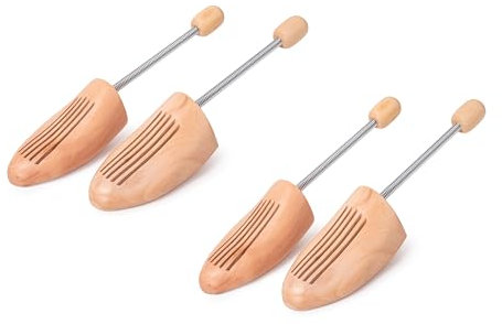 Kaps – Wooden Shoe Trees for Men & Women (2 Pck) – Twin-Pack Sustainable Beech Wood Shoe Shaper – Perfect for Leather & Suede – Preserves Shape, Absorbs Moisture & Extends Footwear Life (L5-L6)