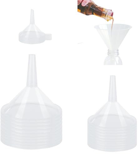 25 pezzi Set di Imbuti Piccolo Imbuto di Plastica Imbuto da cucina Imbuto da laboratorio imbuto dosatore per Cosmetici, oli essenziali, lozioni, spezie