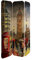 HEALANCY Paravent Raumteiler - 3-teilig Raumtrenner, Druck 1-Seite - Premium QUALITÄT 100% Holz - Raumtrenner - Trennwand Wohnung - Room Divider - Spanische Wand Deko Modern Sichtschutz