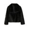 ZhuiKun Damen Kunstpelz Mantel Kurzer Felljacke Faux Pelz Winterjacke Kunstfell Einfarbig Dicker Parka Wintermantel - Schwarz, XL