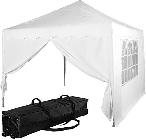 INSTENT Pavillon 3 x 3 m Basic wasserdicht UV Schutz 50+, 2 Seitenteile, Farbwahl, Schnee-Weiß