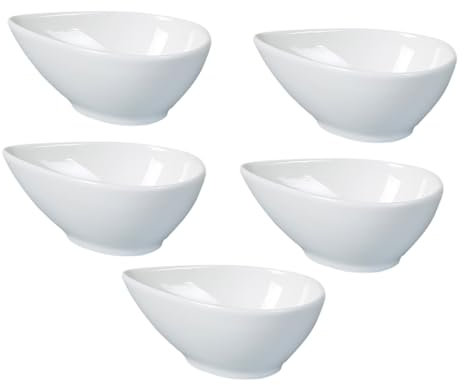 SHOWERORO 15 Stk Wassertropfen-gewürzschale Gewürz-server Seitliche Schalen Prise Schalen Gewürz-sushi-platte Dipschalen Sauce Gericht Gewürzschalen Tabletts Schüssel Kuchenform Weiß Melamin