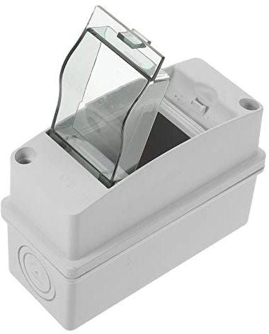 LALADEFIEE Box Distribution Protection Box Module 2 Way Consumer Unit 2way Doorbell Waterproof Case Din Power Controller Clear Pole Power Distribution Enclosure Gang Water Proof Case White PC
