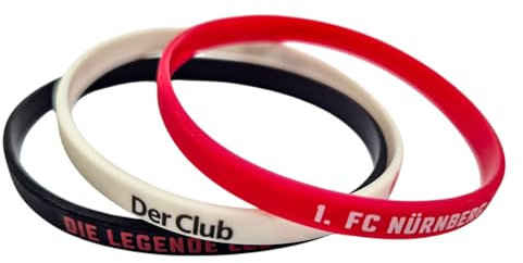 AMBALLCOM | 1. FC Nürnberg Armband 3er-Set Silikon – Offizielles Fan-Merchandise, Sport, Fußball, Fanartikel