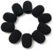 Lot de 10 housses de microphone en mousse pour microphone de casque - Bonnets en mousse haute densité - Pour une variété de casques - Réduction du bruit - Noir