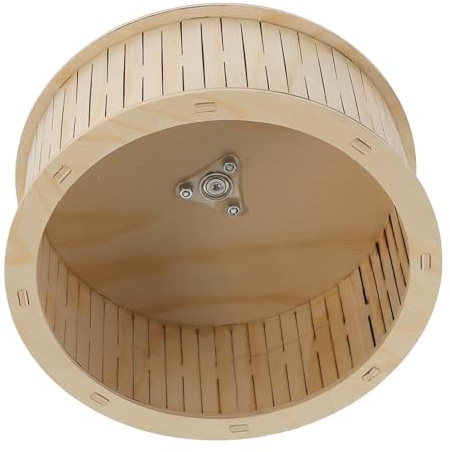 GREENADSCAPE Hamsterlaufrad Aus Holz Leises Laufrad Für Hamster Chinchillas Und Meerschweinchen 8.66 Zoll Hamsterkäfigzubehör Für Bewegung Stressabbau Und Ruhiges Lauftraining Im Käfig