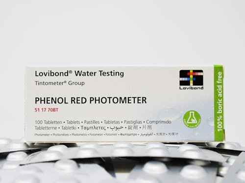 Lovibond Phenolrot-Tabletten - 100er Packung - Reagenzien in Profiqualität für digitale Photometer | Zuverlässige, einfach zu handhabende und genaue Wasseruntersuchungen