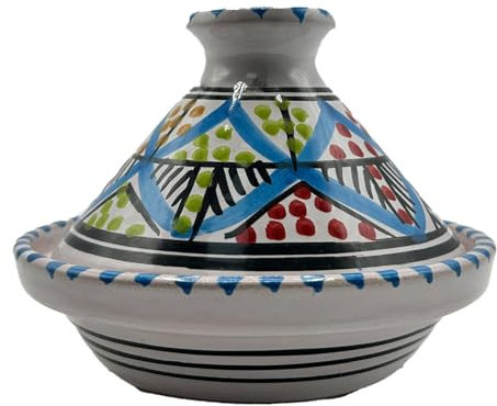 Mini Tajine Etnico Porta Spezie in Ceramica Terracotta Tunisina - Eleganza Artigianale per la Cucina Diam. 12,5 Cm 1501251600b Marocco Tunisia Etnico del Mondo