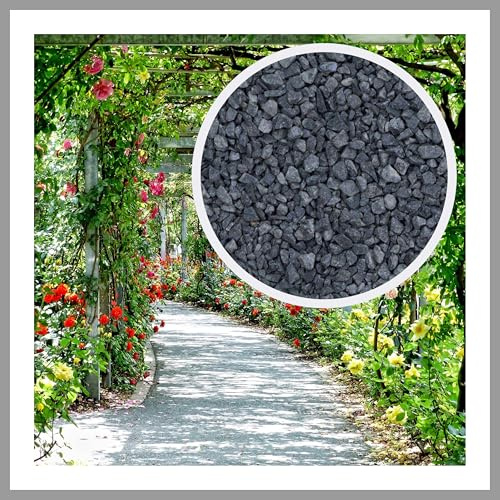 Splitt Pflastersplitt grau 30 kg Diabas Korngröße 5/8mm frostsicher Verlegesplitt Garten- und Landschaftsbau Pflastern von Wegen Terrassen Pflasterbettung Natursteine