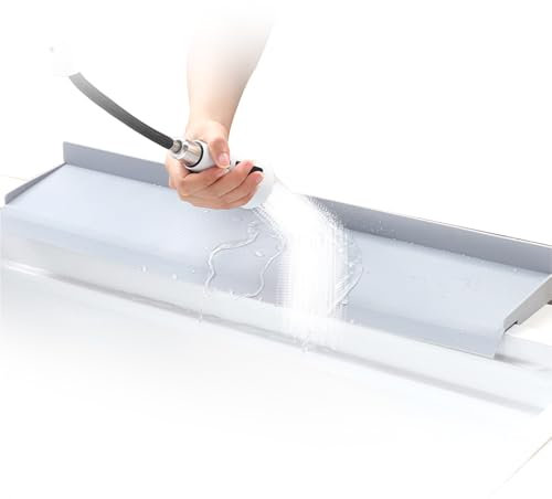 Water Splash Guard, Silicone Shower Blocker, Non Slip Retaining Board, Flessibile Barrier Strip, Easy Installation Design, Ideal For Showers, RVs, Garages, And Counters, 23.62x5.12x2.76 In