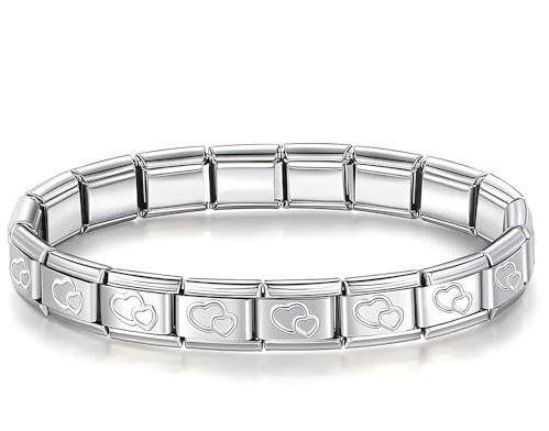 Juguta Italian Charms Bracelet, 9mm DIY Abnehmbar Module für Italienische Armbänder, Italian Charm Bracelet Charms, Italian Style Charms für Damen