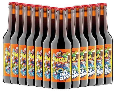Ettl | Mega Mix | Softdrink | Limonade | Erfrischungsgetränk | Probierset | verschiedene Sorten (12 x 0,33 l Cola-Mix, Cola Orange)