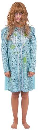Exorcist Regan Smock TopSmiffys Official The Exorcist Regan Costume Smock Dress Womens Licensed Horror Fancy Dress Outfit for Halloween Parties and Scary Movie Events, small