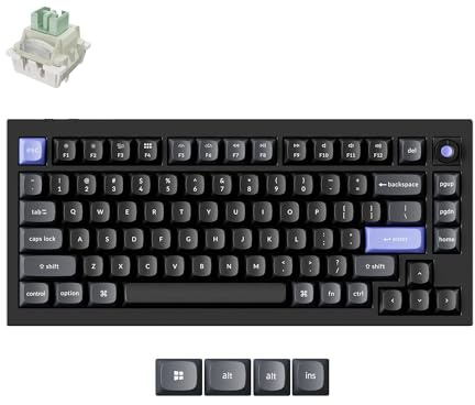 Keychron Q1 HE 8K Kabelgebundene Tastatur mit Magnetschaltern, Vollmetallgehäuse mit PBT-Tastenkappen (QWERTY US) Hot-Swappable Ultra-Fast Lime Magnetic Switch für Mac, Windows und Linux - Schwarz