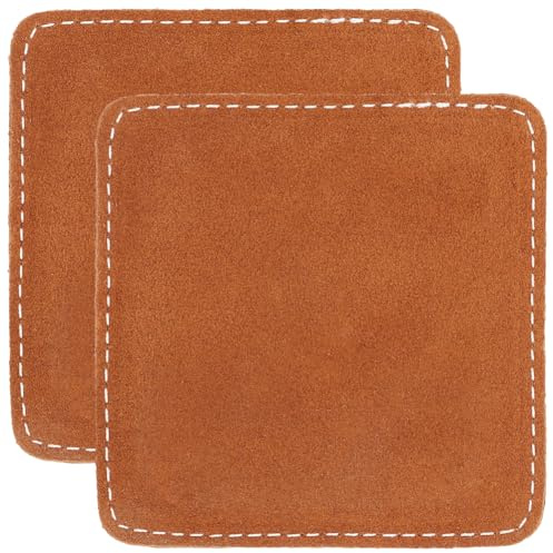 CALFOVERA 2 Stück Billard Reinigungstuch Aus Echtem Leder Dunkelbraun Weiches Leder Für Pool Queues Zum Reinigen Und Polieren von Snooker Queues Und Zum Reinigen von Händen