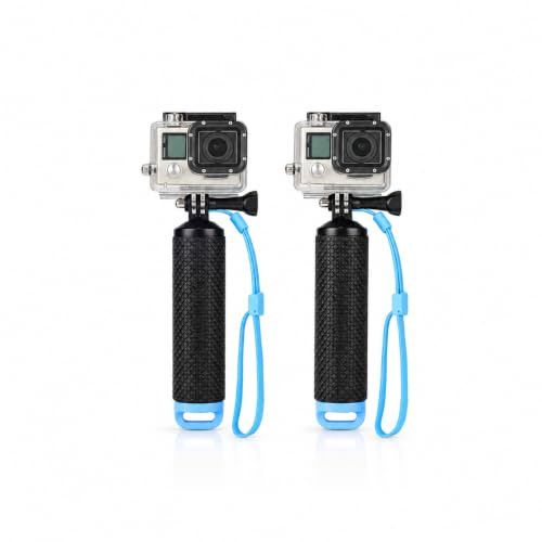 2PCS Schwimmender Handgriff, Wasserdichter Griff als Handgriff mit rutschfestem Eva, Action Cam für Tauchen, Schnorcheln, Surfen