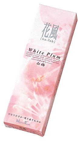 Nippon Kodo Incienso Japonés Ka-fuh Ciruelo Blanco, 120 Barritas, Incienso con Poco Humo