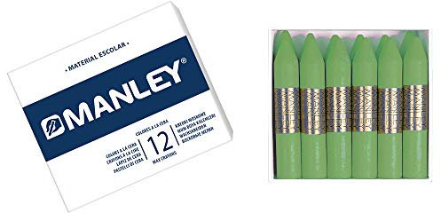 MANLEY MNC04657 Box 12 Wachsmalstifte, grün