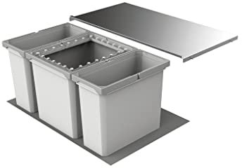 Naber Cox® Box 2T 800-3. Abfallsammler, hellgrau.