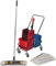 Reinigungswagen Eimer 2x17l Presse m.Stiel/Halter /4 Mopps