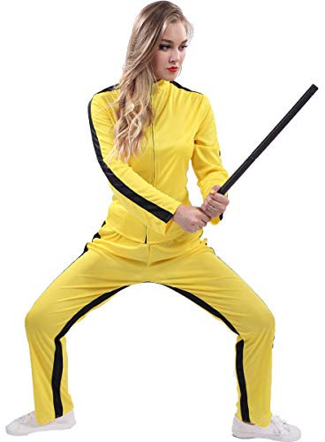 SEA HARE Costume De Kungfu Chinois Jaune (Femme)