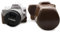 kinokoo Kameratasche PU Leder Cover kompatibel für Canon EOS 200D/Rebel SL2/EOS Kiss X9 und 18-55 mm Objektiv, Canon EOS Rebel SL3/EOS 250D/200D II Kameratasche (braun)