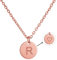 AFSTALR Damen Initialen Kette R Buchstaben Anhänger Rosegold Kette mit Herzen Geburtstagsgeschenk für Mädchen