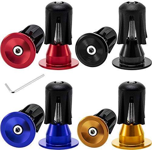 Boao 4 Pairs Bike Handlebar End Caps, Bar End Plugs with Tool for MTB