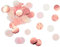 Oblique Unique® Papier Konfetti Tisch Streu Deko für Geburtstag Party Hochzeit Feier JGA Junggesellinnenabschied Schuleinführung Baby Shower Mädchen Roségold Rosé Weiß