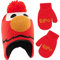 Sesame Street Boys' Winter Hat, Elmo Toddler Beanie and Mittens, Red/Orange, Kids Age 2-4
