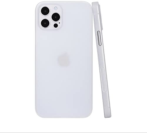 CELLBEE Kompatibel mit iPhone 12 Pro Hülle Case - Premium Slim Schutzhülle für iPhone, Extrem Dünn, Anti Kratzer, Schutz ohne Kompromisse, Frosted White - Milky Grip