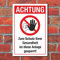 WERBEPUNKT. Schild Hinweisschild Zum Schutz ist die Anlage gesperrt 3 mm Alu-Verbund 300 x 200 mm